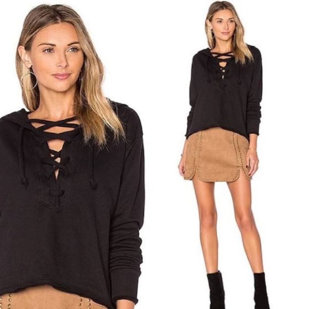 LNA lace up sweatshirt
